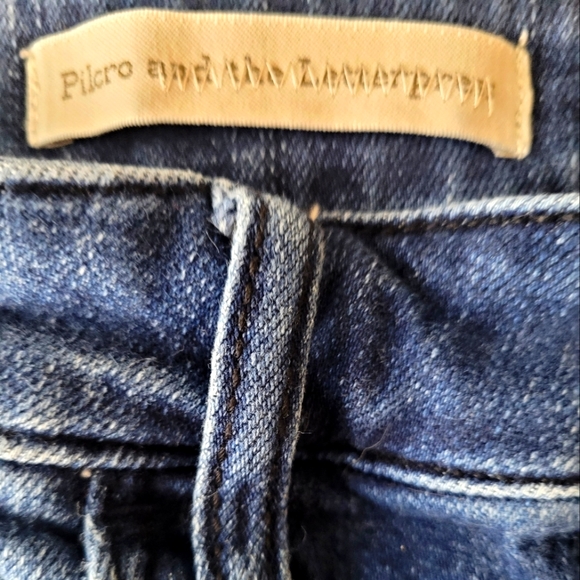 Pilcro and The Letterpress Denim Shorts Darker Blue Stretch Size 26/Medium Excel - Picture 2 of 5